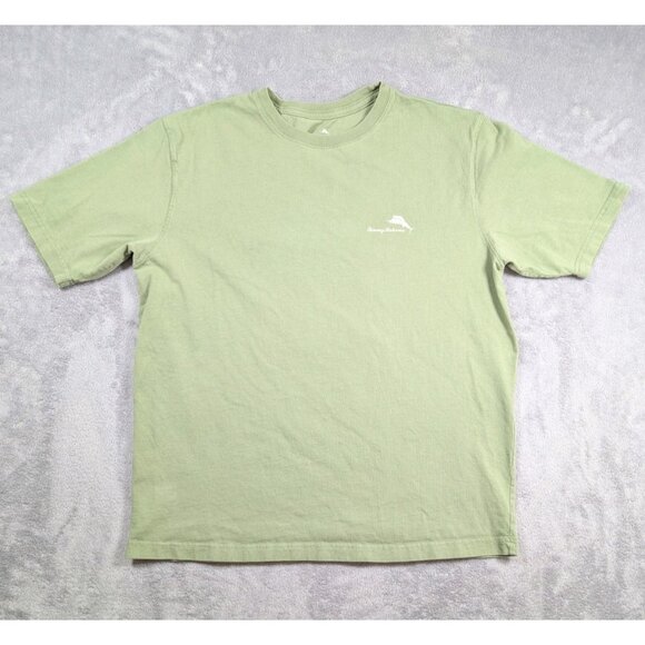 Tommy Bahama T Shirt Mens Large Green Relaxed Fit Vacation Resort Beer Dad - Picture 1 of 7